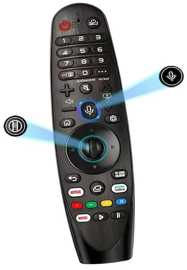 Main image of Voice-Magic-Remote-LG-Smart-TV-Remote-Control-Replacement for LG TV Remote for UHD OLED QNED WebOS ThinQ AI Smart TV Original Magic Remote AKB75855501 MR20GA Netflix/Prime/Google/Alexa Voice/Pointer