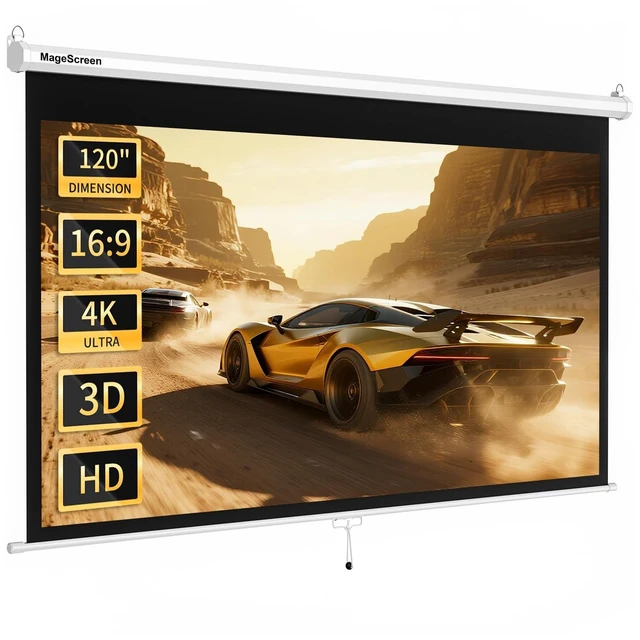 Main image of MageScreen 120" 16:9 Manual Projector Screen Pull Down