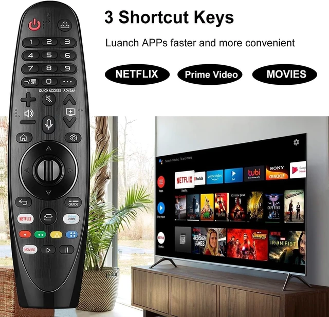 Alt view image 3 of 5 - Remote Control AKB75855501 for LG Magic TV Replacement MR20GA OLED55CXPUA for UN85 UN81 UN80 UN74 UN73 UN71 with Point, Click, Scroll, and Voice Control (1 remote with red case)