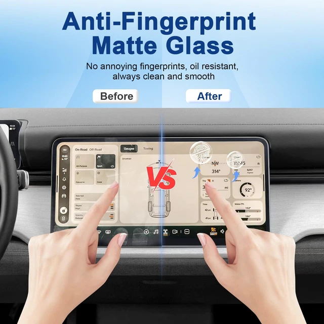Alt view image 4 of 5 - Coleya Anti-Glare Matte for 2027 Rivian R2 Screen Protector, for Rivian R2 (Standard/Premium/Performance) 15.6-inch Touchscreen, 9H Tempered Glass 2027 R2 Accessories Anti-Fingerprint 15.6"