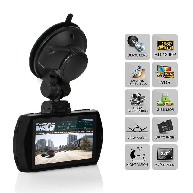 Alt view image 2 of 5 - E-PRANCE 2015 NEW B47fs Super Night Vision Car Dash Camera Recorder Super Hd 1296p G-Sensor Hdmi + 170 Degree Ultra Wide Angle + Ov4689 Cmos Sensor + Ir Night Vision with 32gb Memory Card