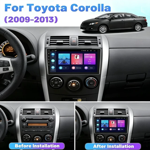 Alt view image 2 of 5 - 2+64G Android Car Stereo for Toyota Corolla 2009 2010 2011 2012 2013