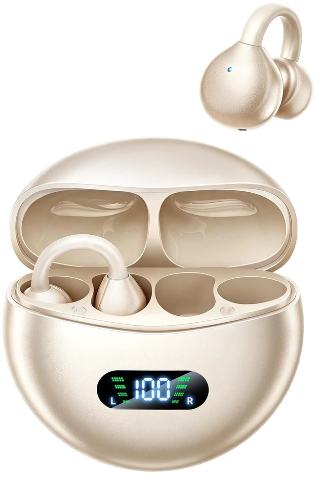 Main image of CHENRUIDA Clip-On Earbuds M79 Open Ear Ear Buds Wireless Headphones(Skin)