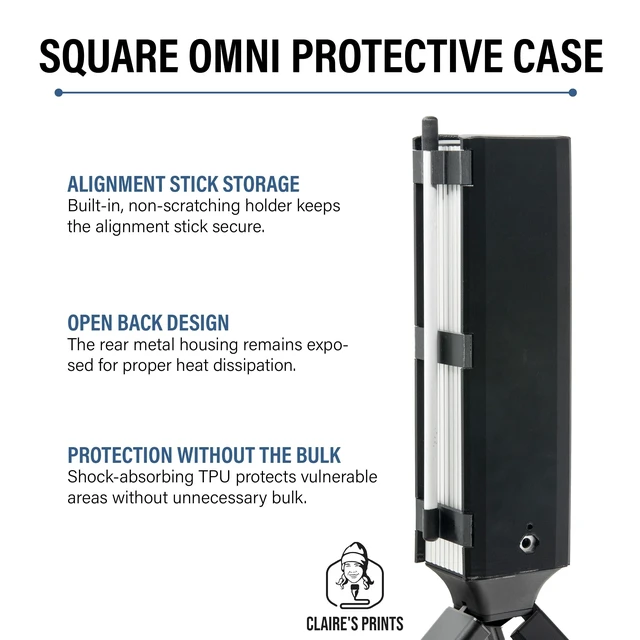 Alt view image 5 of 5 - Level and Protect Bundle for Square Golf Omni Launch Monitor, Leveling Base for OEM Tripod Plus Shock Absorbing TPU Protective Case