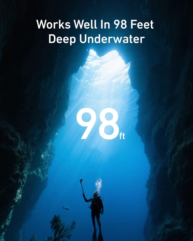 Alt view image 5 of 5 - Underwater Bluetooth Selfie Stick for GoPro Hero 13 12 11 10 9 8, 33inch Waterproof Extendable Pole with Remote, 21 Hours Shooting for Diving Surfing Snorkeling, Perfect for Stunning Underwater Shots