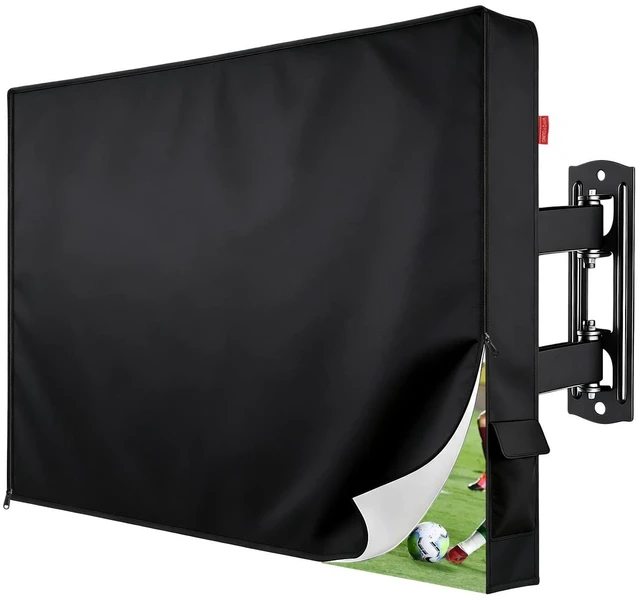 Main image of VIYOYOUNG 55-60 in Outdoor TV Cover, Heavy Duty 600D Waterproof Weatherproof TV Cover with Waterproof Zipper, Outdoor Dustproof Sunproof Rainproof Television Protector for Garden Patio Balcony