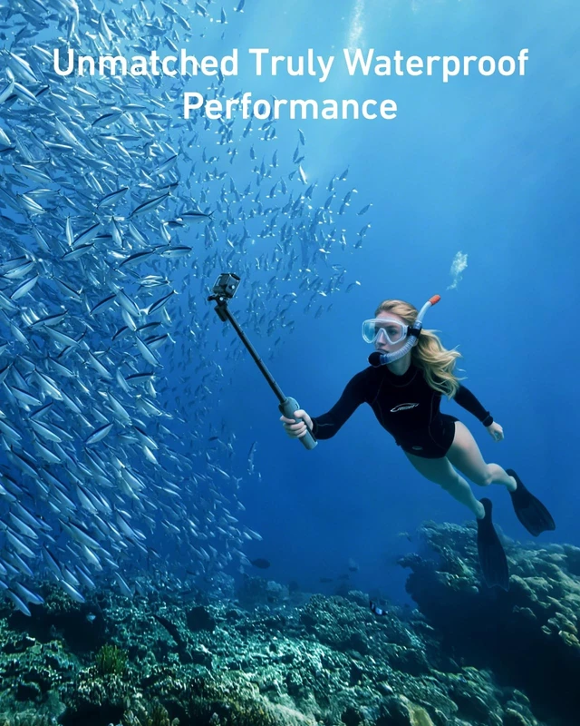 Alt view image 3 of 5 - Underwater Bluetooth Selfie Stick for GoPro Hero 13 12 11 10 9 8, 33inch Waterproof Extendable Pole with Remote, 21 Hours Shooting for Diving Surfing Snorkeling, Perfect for Stunning Underwater Shots