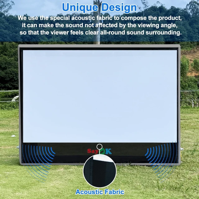 Alt view image 3 of 5 - SAYOK 8.3FT(100IN) Inflatable Projector Screen