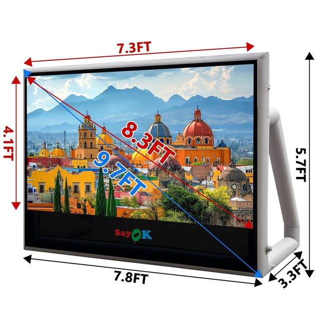 Alt view image 4 of 5 - SAYOK 8.3FT(100IN) Inflatable Projector Screen