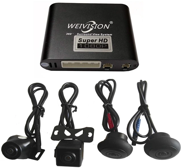 Main image of Weivision Super Hd 1080P Car 360 Degree Bird View Surround System DVR Record Backup Camera Parking Monitoring with HD Sensor
