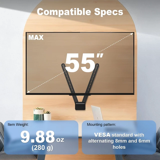 Alt view image 5 of 5 - 939-001498 TV Mount for Logitech MeetUp HD Video and Audio Conferencing System, TV Mount Compatible with Logitech MeetUp, VESA Standard with Alternating 8mm and 6mm Holes, Part Number 93