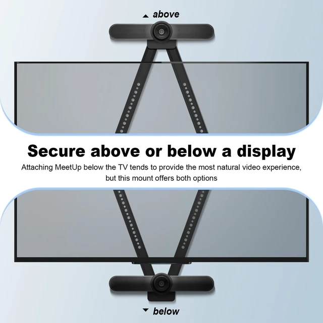 Alt view image 3 of 5 - 939-001498 TV Mount for Logitech MeetUp HD Video and Audio Conferencing System, TV Mount Compatible with Logitech MeetUp, VESA Standard with Alternating 8mm and 6mm Holes, Part Number 93