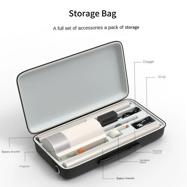 Alt view image 3 of 5 - Rokeblau Projector Storage Carrying Case for XGIMI MOGO 3 Pro and Powerbase Stand, Hard EVA Portable Case Perfectly fits with MOGO 3 Pro, Accessories,Shock-Proof, Water-Proof, Drop-Proof