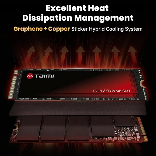 Alt view image 5 of 5 - Taimi 1TB NVMe SSD PCIe Gen3x4 M.2 2280 Solid State Drive TME38MB1T