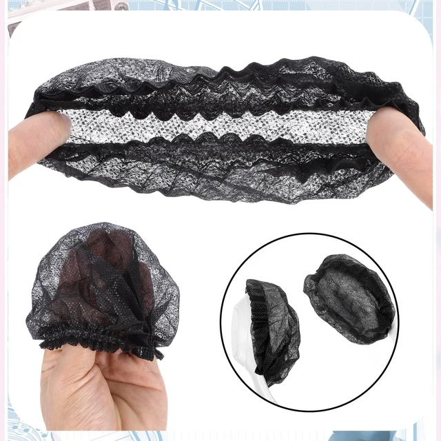 Alt view image 3 of 5 - 600 Pieces Disposable Black Non-Woven Headphone Covers, Large Size 4.3 Inch Earpad Protectors for On-Ear Headphones, Gym Studio Office Salon Shared Audio Equipment Hygiene