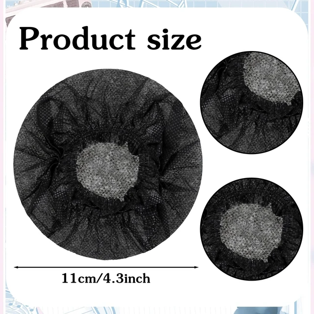 Alt view image 2 of 5 - 600 Pieces Disposable Black Non-Woven Headphone Covers, Large Size 4.3 Inch Earpad Protectors for On-Ear Headphones, Gym Studio Office Salon Shared Audio Equipment Hygiene