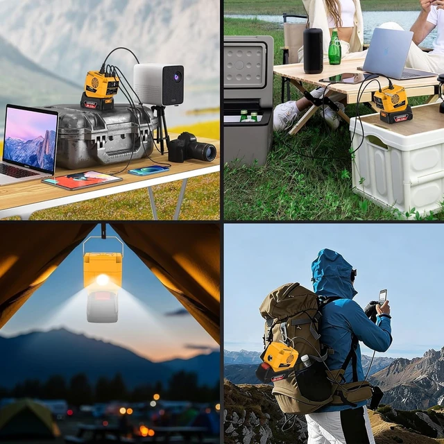 Alt view image 2 of 5 - 260W Portable Power Inverter for Dewalt 20V Max Battery