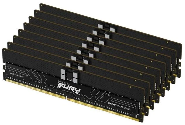 Main image of Kingston 128GB (8 x 16GB) DDR5 5600MT/s CL28 FURY Renegade Pro RDIMM Black EXPO - For Motherboard - 128 GB (8 x 16GB) - DDR5-5600/PC5-44800 DDR5 SDRAM - 5600 MHz Single-rank Memory - CL28 - 1.35 V - E