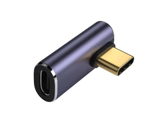 Alt view image 2 of 7 - Vszerda USB4 Type C Male to Female Low Profile Right Angled 100W Power Data 8K Video Adapter 40Gbps for Laptop Phone