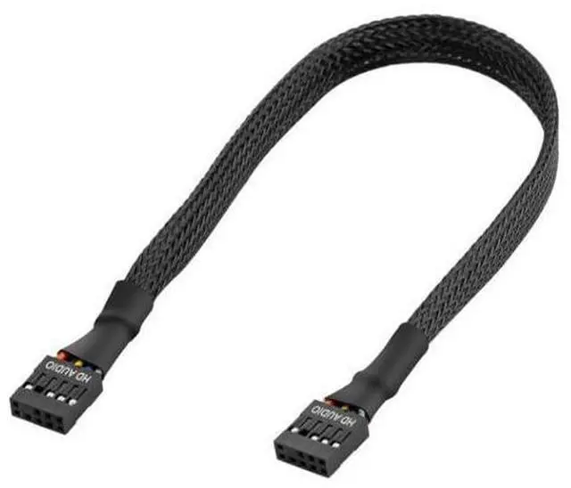 Main image of Vszerda Motherboard HD Audio Extension Cable 9 Pin 30cm(11.8in) Female to Female Connection for Front Audio