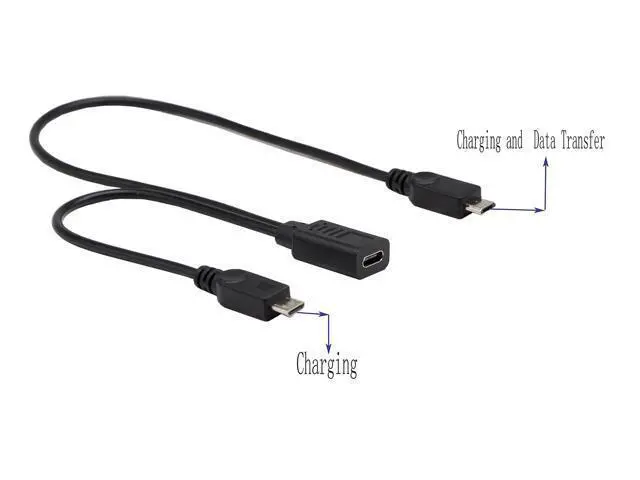 Alt view image 5 of 6 - Vszerda Micro USB 2.0 & USB-C Multi-Connector Sync & Charge Cable - 30cm (For Smartphones, Computers, Tablets with Micro USB & USB Type-C Ports)