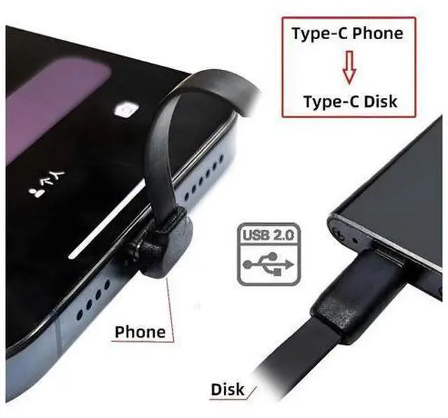 Alt view image 3 of 7 - Vszerda USB-C Charging Data Cable Type C to USB-C Power USB2.0 Ultra Slim Flat 90 Degree Up Down Angled 65W Fast Charge for Laptop Tablet Phone 6cm