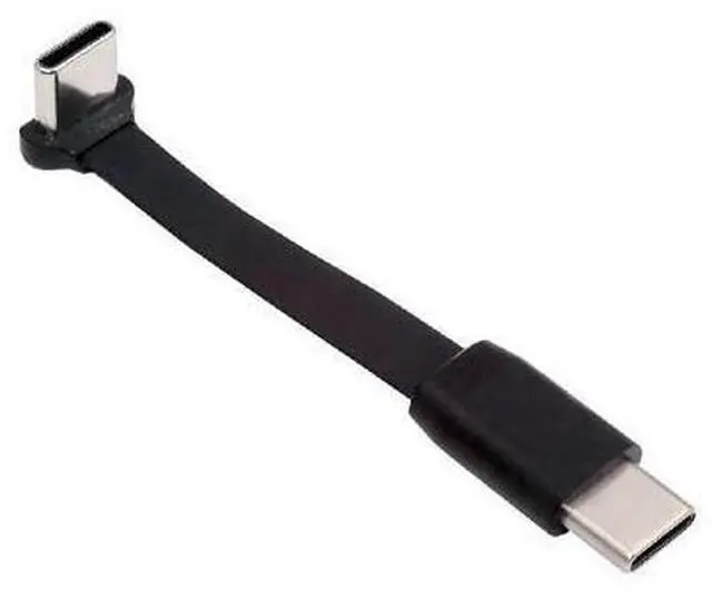 Main image of Vszerda USB-C Charging Data Cable Type C to USB-C Power USB2.0 Ultra Slim Flat 90 Degree Up Down Angled 65W Fast Charge for Laptop Tablet Phone 6cm