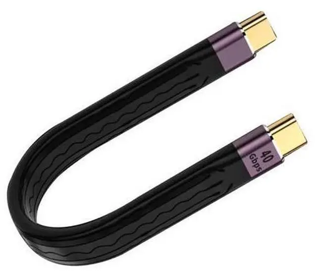 Main image of Vszerda Short USB C 4.0 Cable 100W, 40Gbps USB Type C Male to Male Data Transfer PD Short Cable for Type C Device, 5.11 inch (Type C Male)
