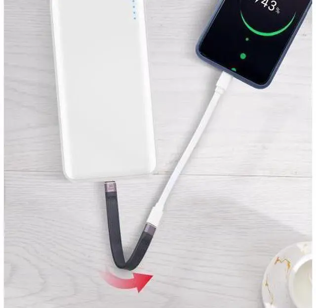 Alt view image 3 of 7 - Vszerda Short USB C 4.0 Cable 100W, 40Gbps USB Type C Female to Male Data Transfer 100W PD Short Cable for Type C Device, 5.11 inch (Type C Female)