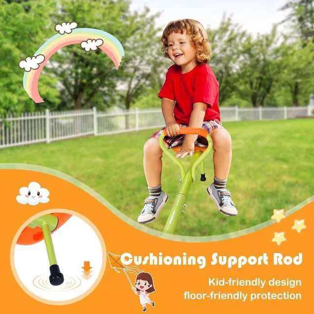 Alt view image 5 of 7 - Kids Seesaw Swivel Teeter Totter Home Playground Equipment, 360 Degrees Rotating Safe, Outdoor Fun for Kids, Toddlers, Boys, Children (4 Seats)