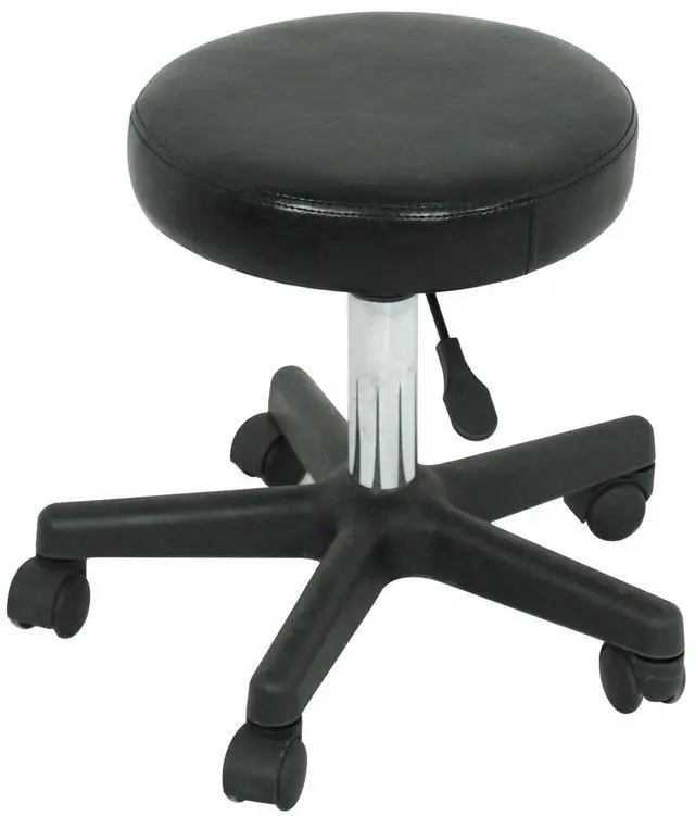 Alt view image 7 of 7 - Adjustable Hydraulic Rolling Swivel Salon Stool Chair Tattoo Massage Facial Spa Stool Chair Black