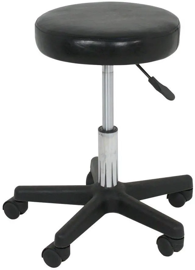 Alt view image 3 of 7 - Adjustable Hydraulic Rolling Swivel Salon Stool Chair Tattoo Massage Facial Spa Stool Chair Black