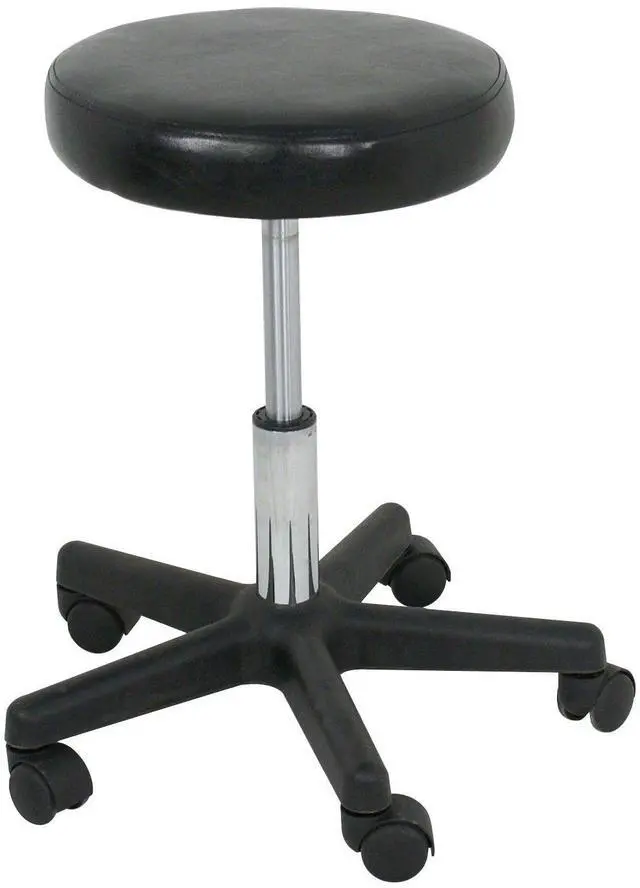 Alt view image 2 of 7 - Adjustable Hydraulic Rolling Swivel Salon Stool Chair Tattoo Massage Facial Spa Stool Chair Black