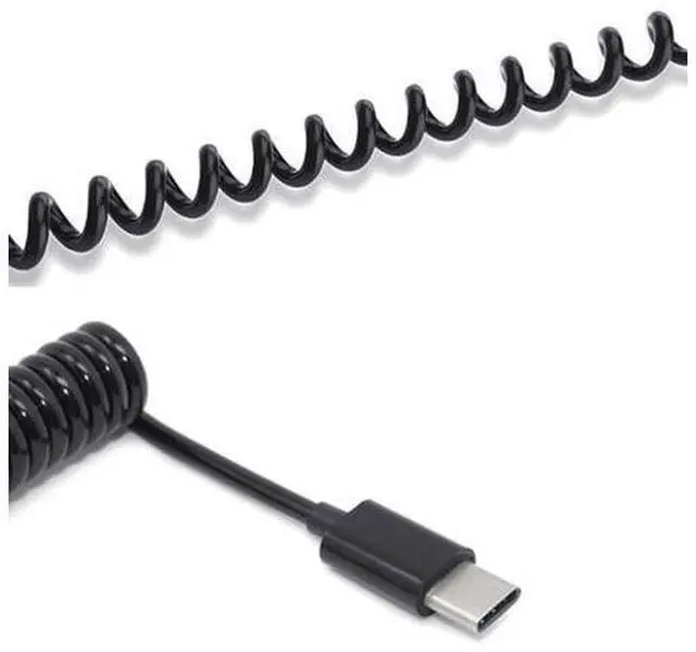 Alt view image 3 of 4 - Spring Cable USB 3.1 Type C to Type C Charging Cable Retractable Type C Data Transmission Cord 480Mbps for Android Phone