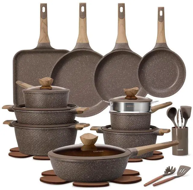 Main image of 31pcs Pots and Pans Set Non Stick, Cookware Set Pots and Pans Induction Cook Ware, Nonstick Kitchen Cooking, PFOA Free