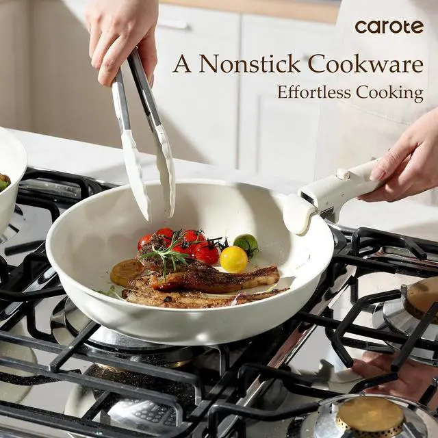 Alt view image 3 of 7 - 19pcs Pots and Pans Set, Nonstick Cookware Set Detachable Handle, Induction Kitchen Cookware Sets Non Stick with Removable Handle, RV Cookware Set, Oven Safe