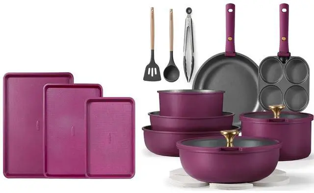 Main image of 19pcs Pots and Pans Set and 3pcs Baking Pan Set, Nonstick Cookware Set, Bakeware Set