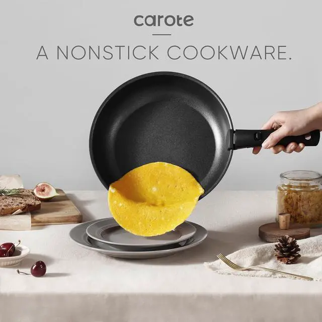 Alt view image 3 of 6 - 19Pcs Pots and Pans Set Non Stick, Cookware Set Detachable Handle, Nonstick Induction Kitchen Sets Non Stick with Removable Handle, RV Cook Ware, Oven Safe, Black