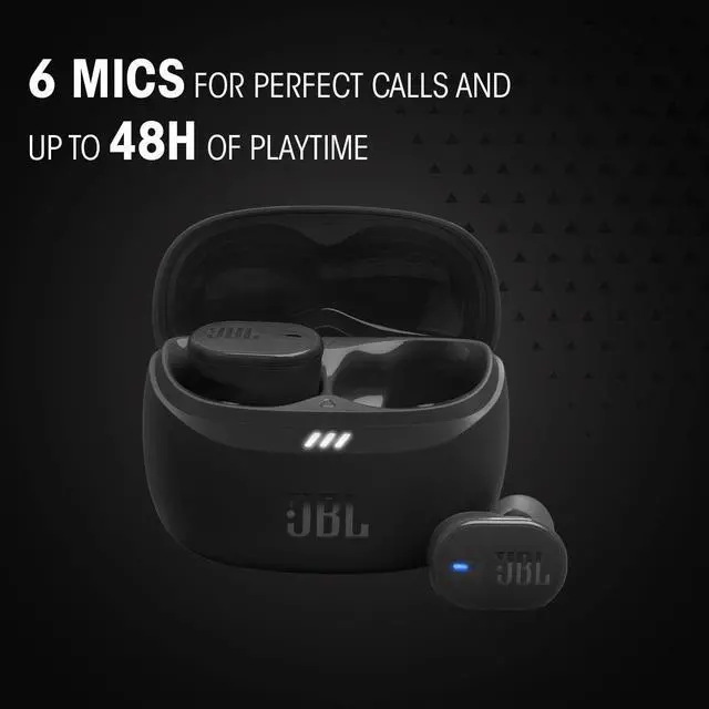 Alt view image 7 of 7 - JBL TBUDS2BLK Tune Buds 2 True Wireless Earbuds with Adaptive Noise Cancelling - Black