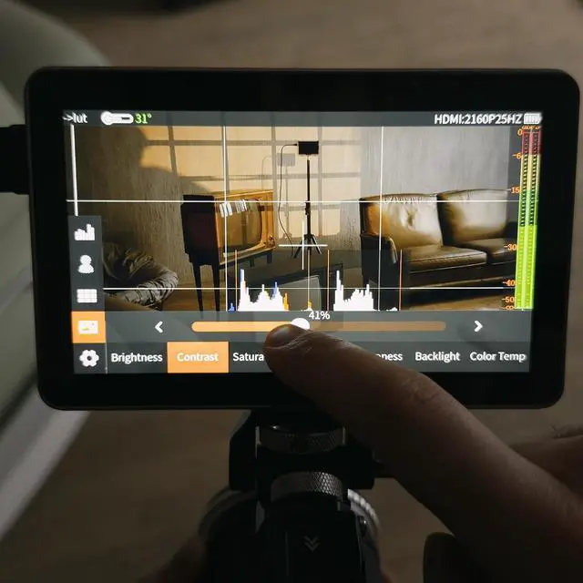 Alt view image 2 of 4 - SDI Camera Field Monitor DC-X3, 2000 Nits Super Bright Daylight Viewable Camera Monitor, 4K Input Output Touchcreen Video Monitor HDMI