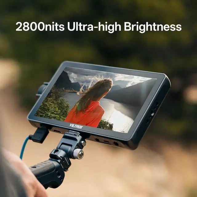 Alt view image 2 of 6 - DC-A1 2800nit Video Field Monitor, 7 Inch Touchscreen 60Hz 4K Camera External Monitor with Cooling Fans, 1920x1080 DSLR Monitor 4K HDMI in/Out, 170° Wide Angle