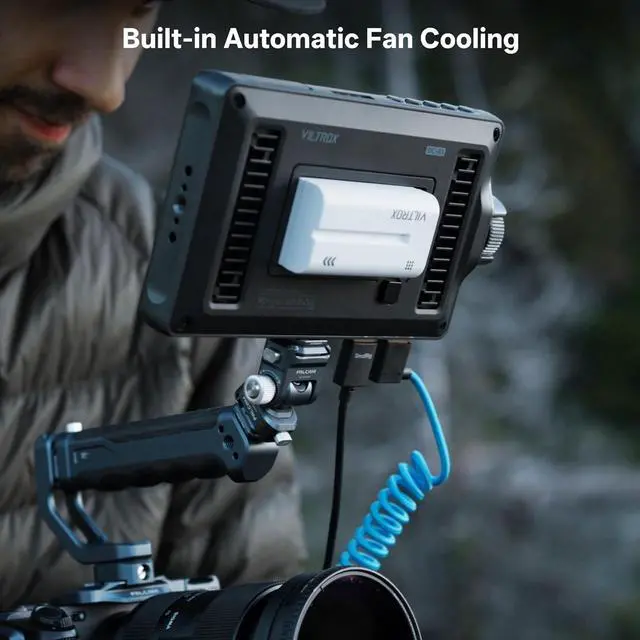 Alt view image 4 of 6 - DC-A1 2800nit Video Field Monitor, 7 Inch Touchscreen 60Hz 4K Camera External Monitor with Cooling Fans, 1920x1080 DSLR Monitor 4K HDMI in/Out, 170° Wide Angle