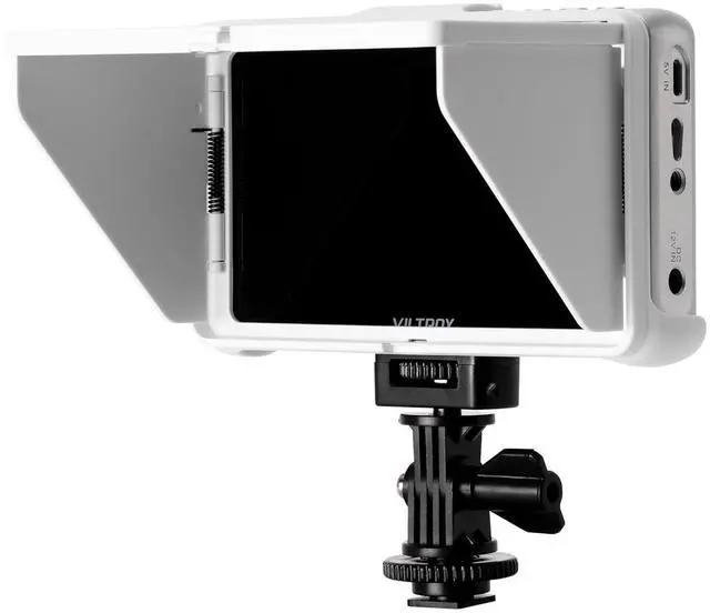 Alt view image 3 of 6 - 5.5 Inch Portable On-Camera Monitor, 4K Touchscreen HDMI Video Field Monitor, 1920×1080 Wide Viewing, Sunshade Hood, HDMI in and outputs, 3D LUTs (White)