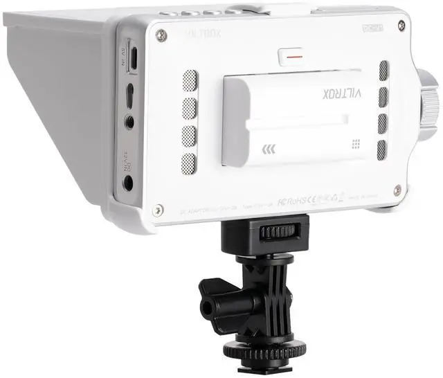 Alt view image 4 of 6 - 5.5 Inch Portable On-Camera Monitor, 4K Touchscreen HDMI Video Field Monitor, 1920×1080 Wide Viewing, Sunshade Hood, HDMI in and outputs, 3D LUTs (White)