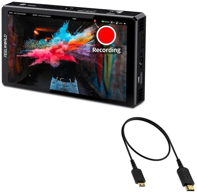 Main image of FEELWORLD CUT6S Camera Monitor with 1× Mini HDMI Cable