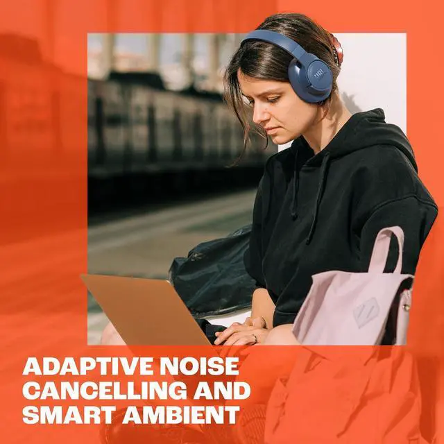 Alt view image 5 of 7 - JBL Tune 770NC - Adaptive Noise Cancelling with Smart Ambient Wireless Over-Ear Headphones, Bluetooth 5.3, Up to 70H Battery Life with Speed Charge, Lightweight, Comfortable & Foldable Design (Black)
