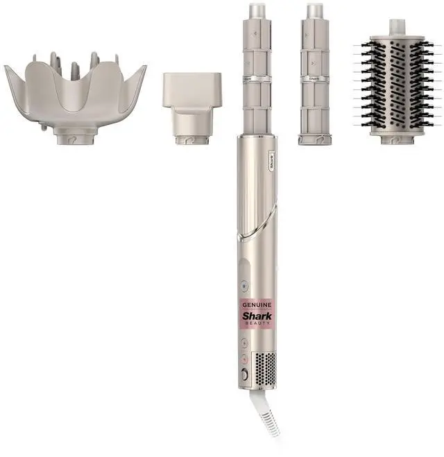 Main image of Shark FlexStyle | Air Multi-Styler & Drying System | Hair Dryer Brush for Blowouts with Coanda Auto- Wrap Curlers, Oval Brush, Curl-Defining Diffuser & Concentrator Attachment | Stone | HD435