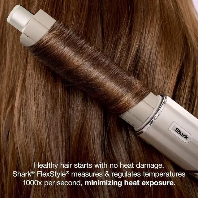 Alt view image 5 of 7 - Shark FlexStyle | Air Multi-Styler & Drying System | Hair Dryer Brush for Blowouts with Coanda Auto- Wrap Curlers, Oval Brush, Curl-Defining Diffuser & Concentrator Attachment | Stone | HD435