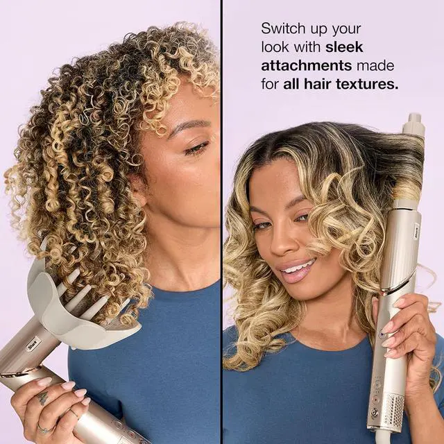 Alt view image 7 of 7 - Shark FlexStyle | Air Multi-Styler & Drying System | Hair Dryer Brush for Blowouts with Coanda Auto- Wrap Curlers, Oval Brush, Curl-Defining Diffuser & Concentrator Attachment | Stone | HD435
