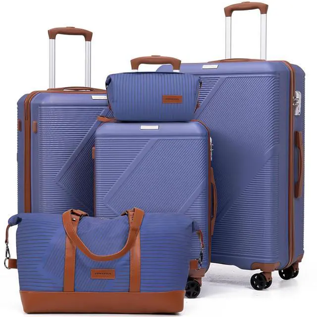 Main image of CONCEPTEN Luggage Sets 5 Piece, Hardside Spinner Suitcases with Wheels, Lightweight Carry On Luggage Set with TSA Lock, 20in 24in 28in ABS Hardshell Travel Set, Lavender